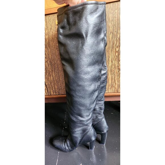 Stuart Weitzman Black Over the knee Leather Boots Size 8.5M - Picture 14 of 14